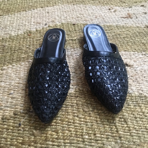 ASOS Shoes - ASOS Black Woven Slides ASOS Shoes - ASOS Black Woven Slides